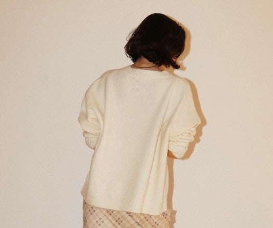 Cream Horse Pullover Sweater