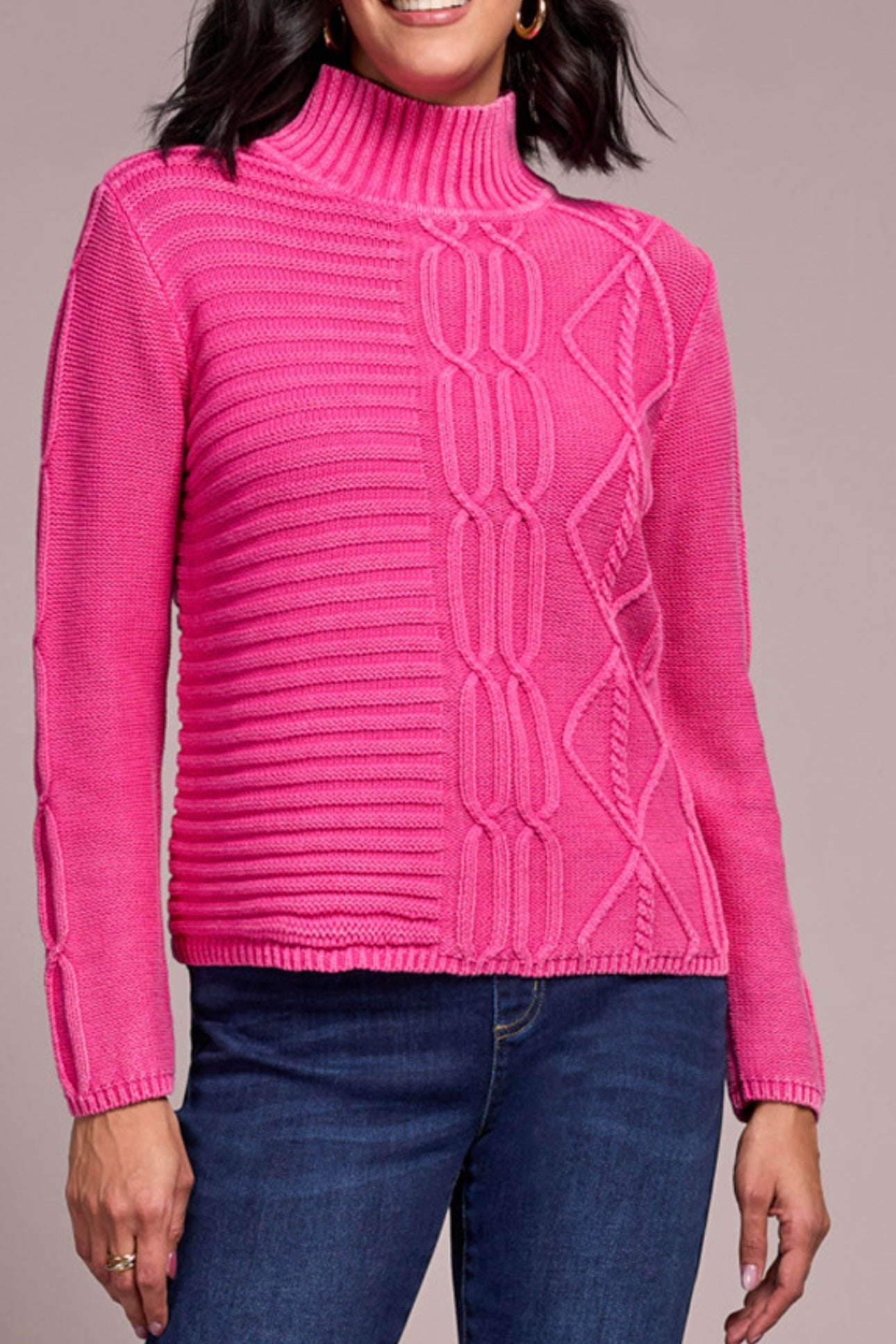 Tribal Vintage Washed Cable Sweater