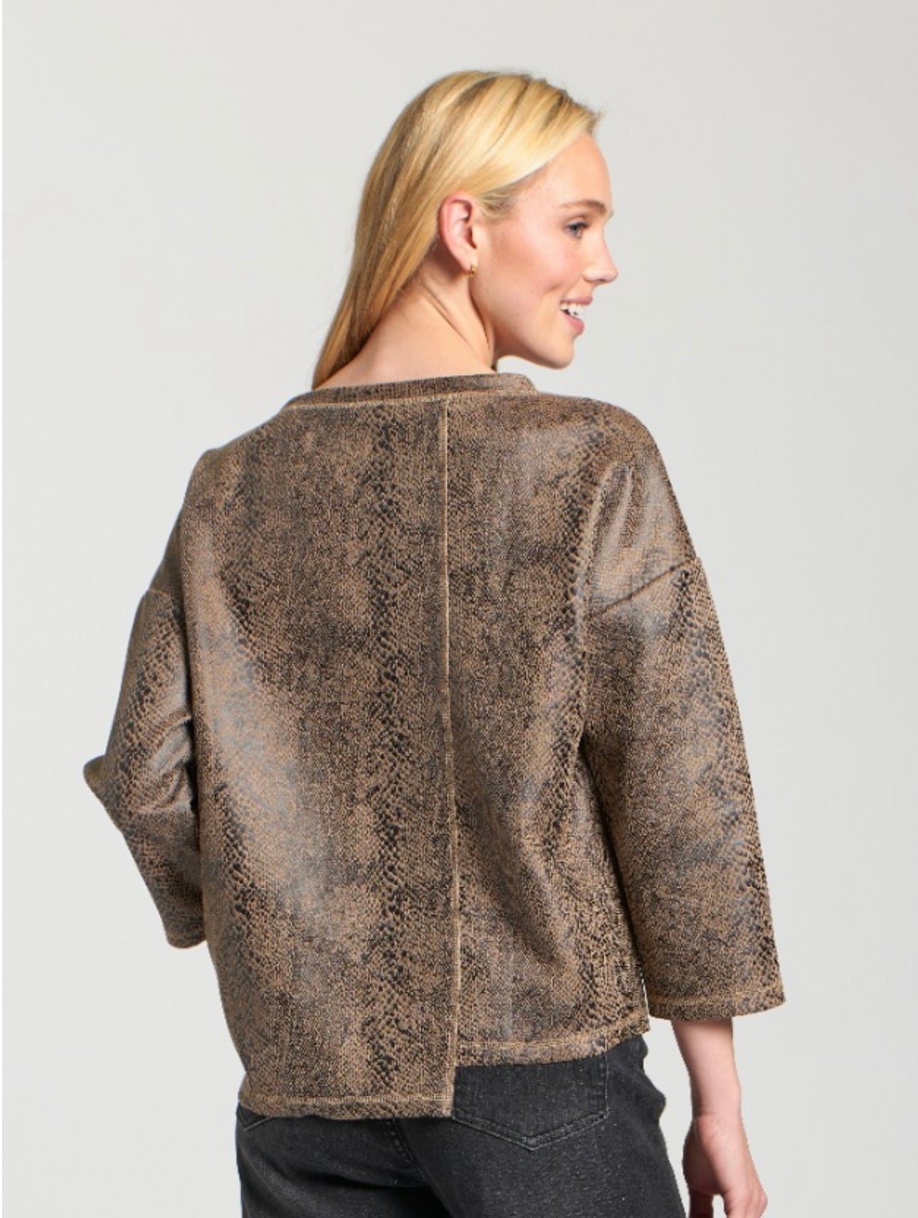 APNY Snakeskin Boxy Top
