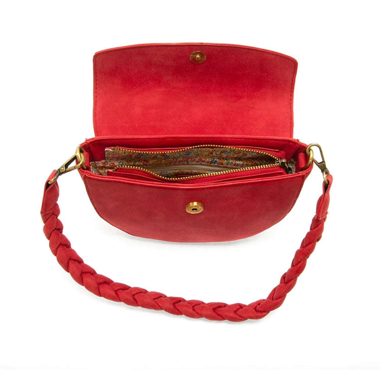 Luna Crescent Bag in Red