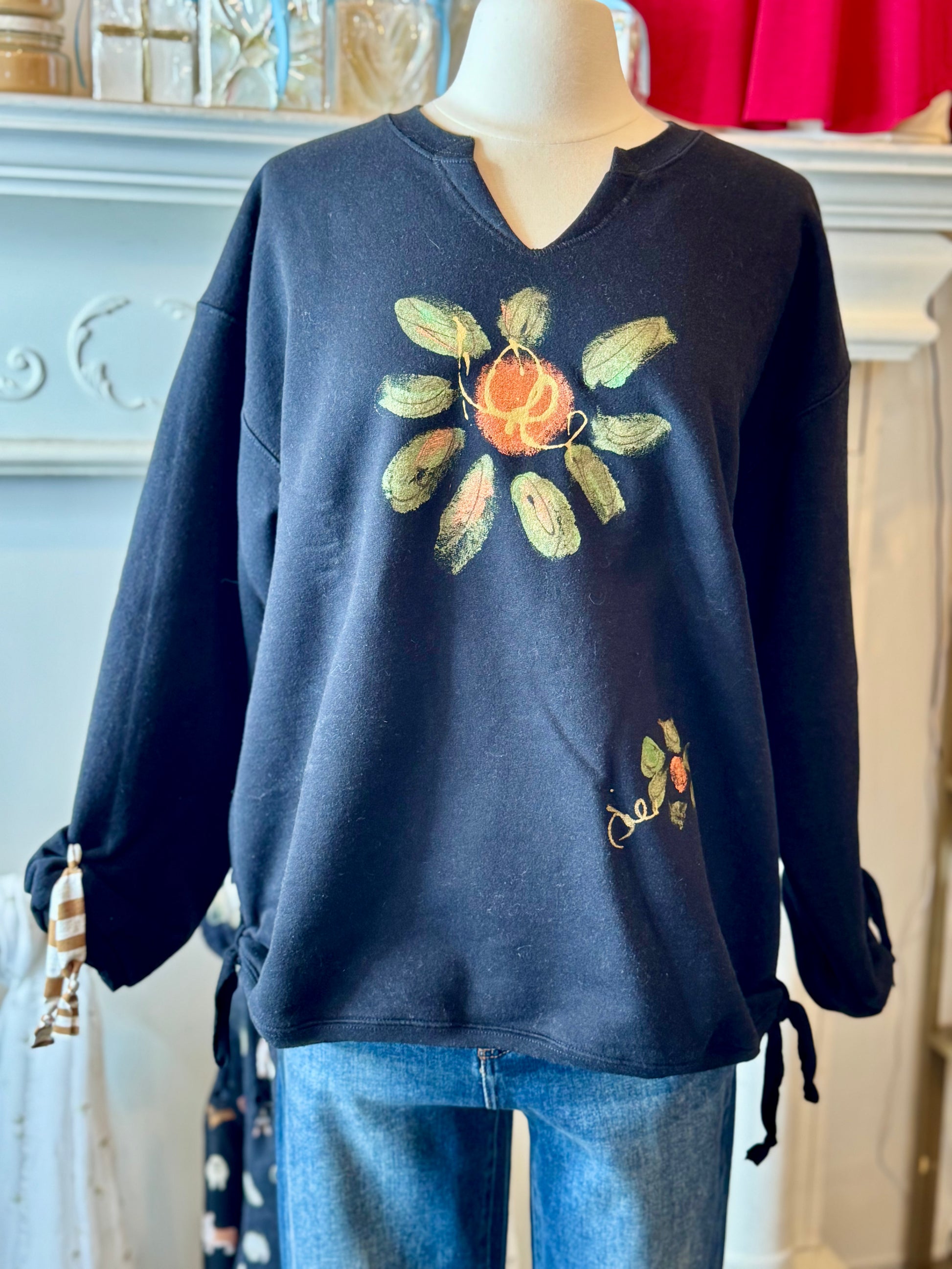 Painted Flower Sweatshirt