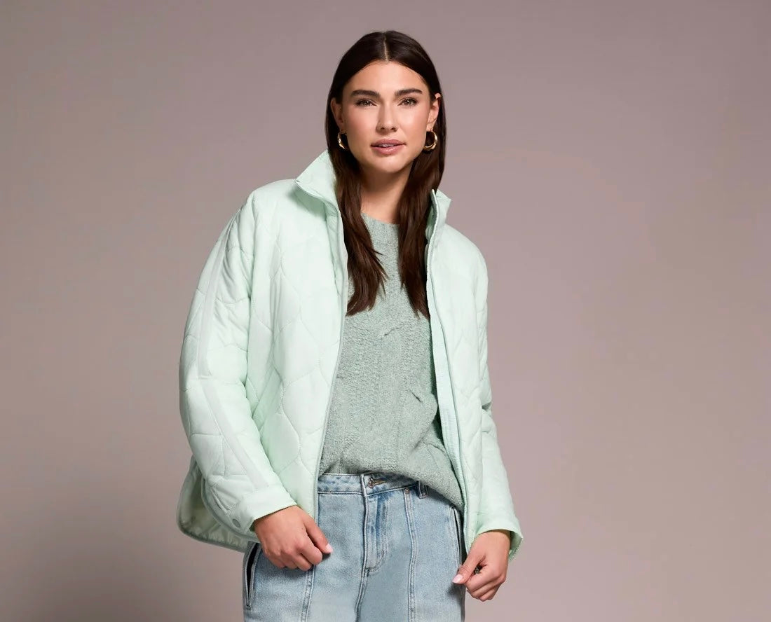 Tribal LIGHTWEIGHT DROP SHOULDER QUILTED PUFFER