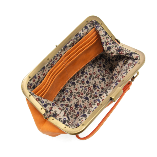 Vivie Frame Lock Convertible Crossbody/Wristlet
