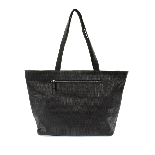 Woven Getaway Tote in Black