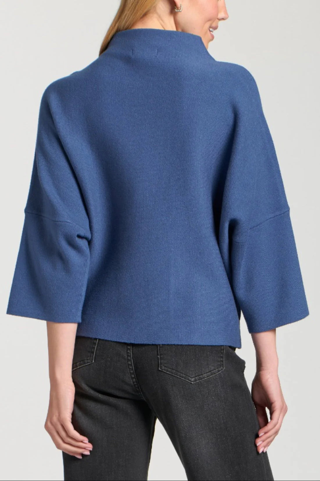 APNY Funnel Neck Sweater in Blue