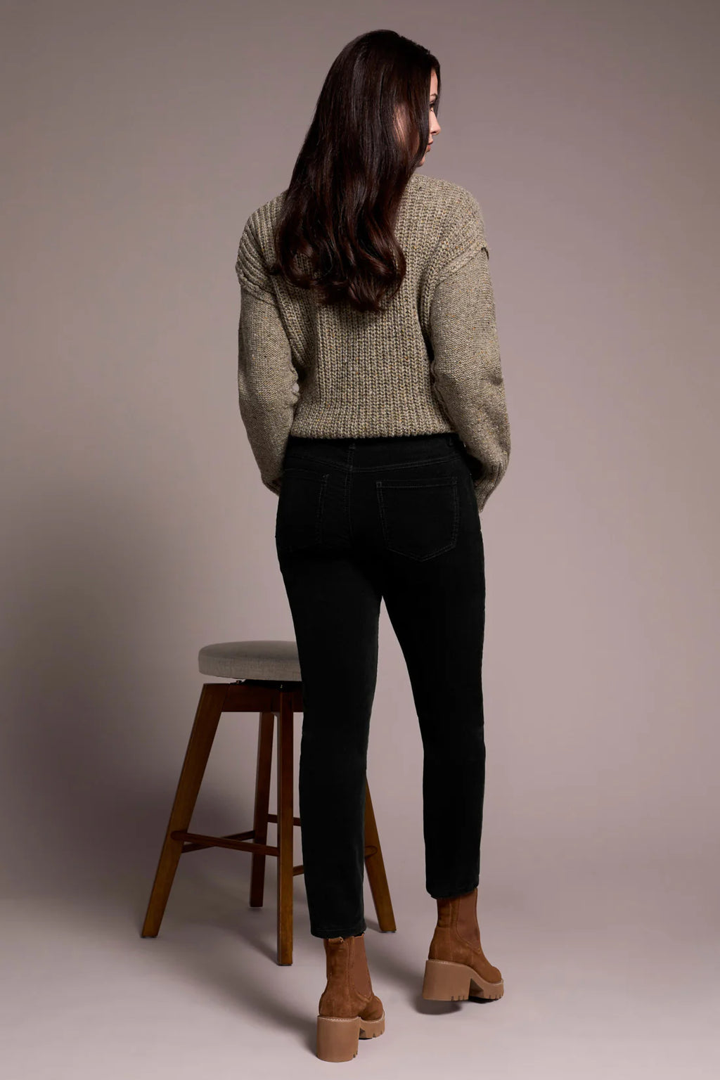 Tribals Audrey Micro Cord Pant in Black