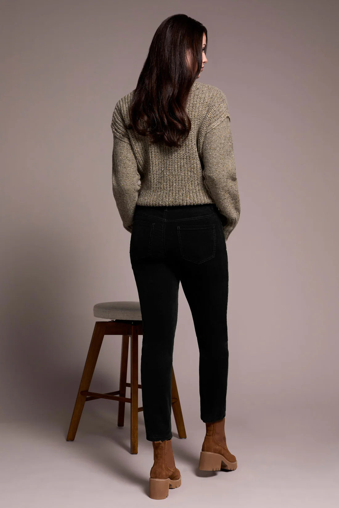 Tribals Audrey Micro Cord Pant in Black
