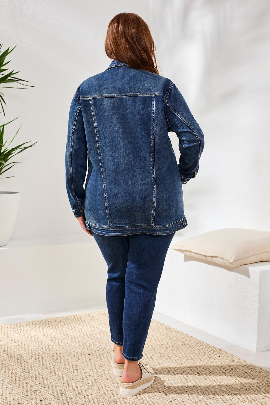 Tribal Stretch Denim Jacket