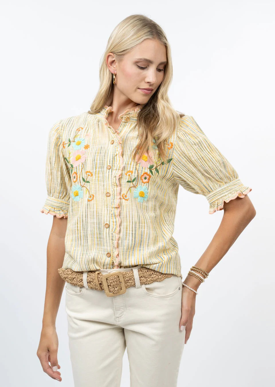 Ivy Jane Floral Stripe Top