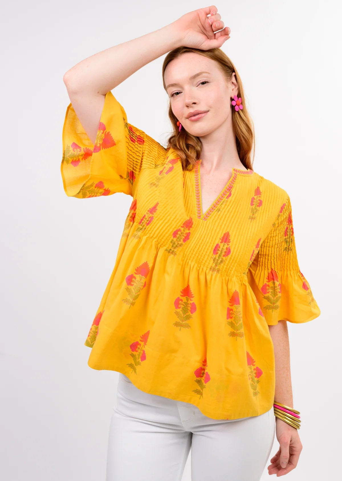 Ivy Jane Gold Floral Top