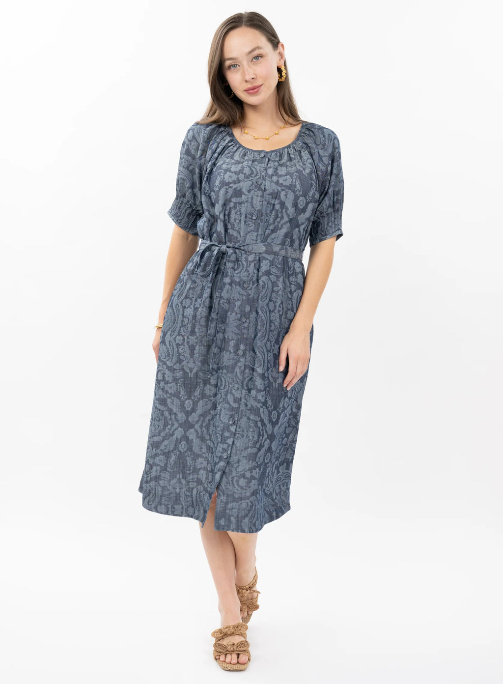 Uncle Frank Peasant Print Dress