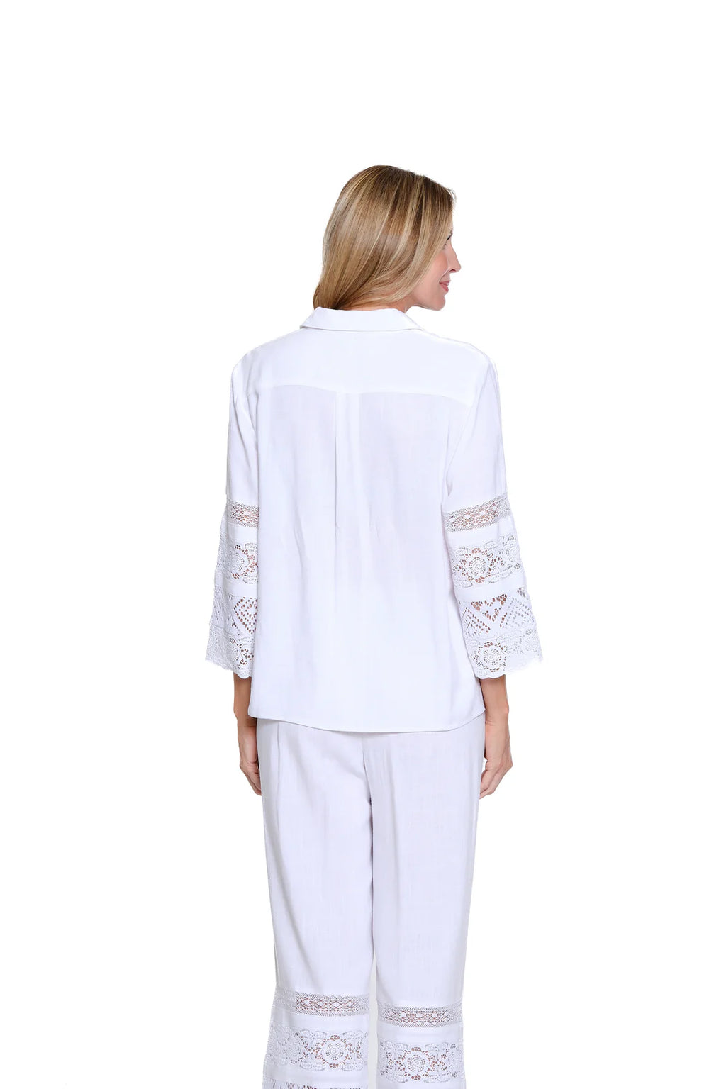 Multiples Lace Trim Blouse