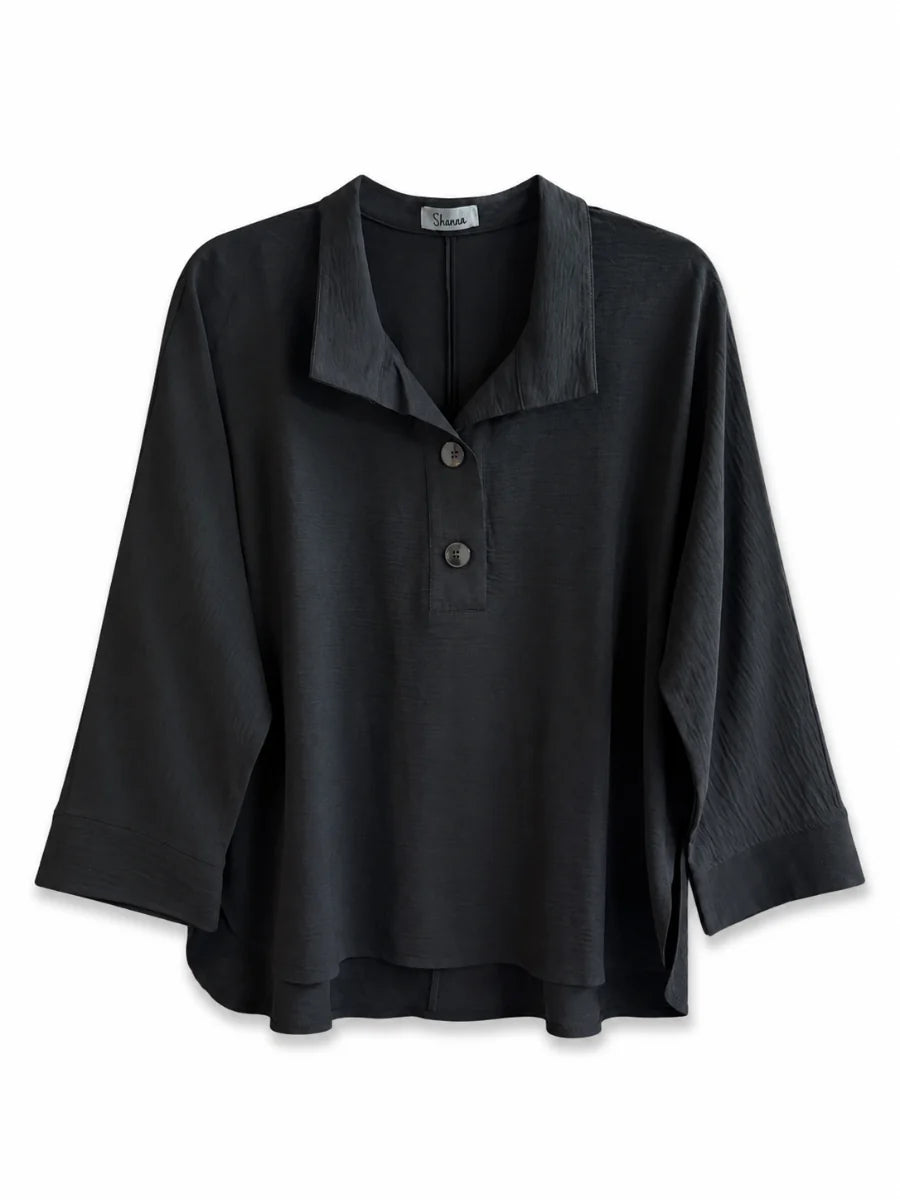 Shana Airflow Blouse in Black