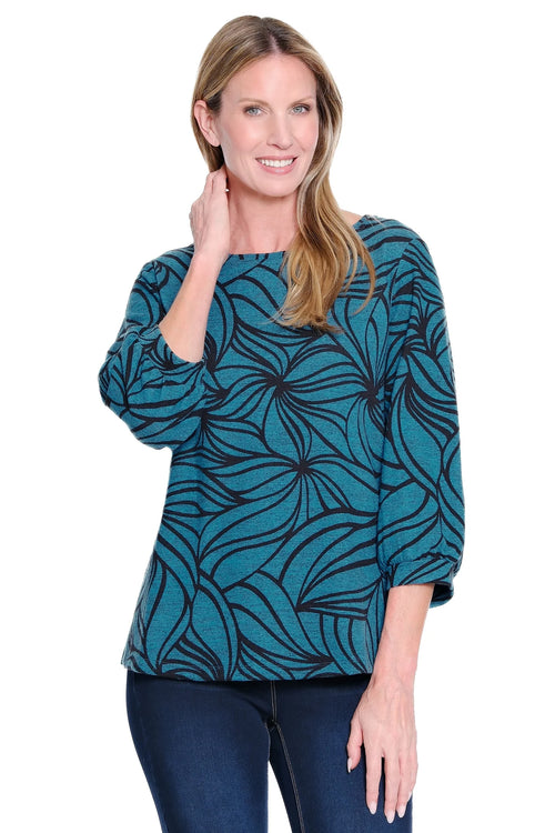 Ali Miles Brushed Knit Popover Tunic
