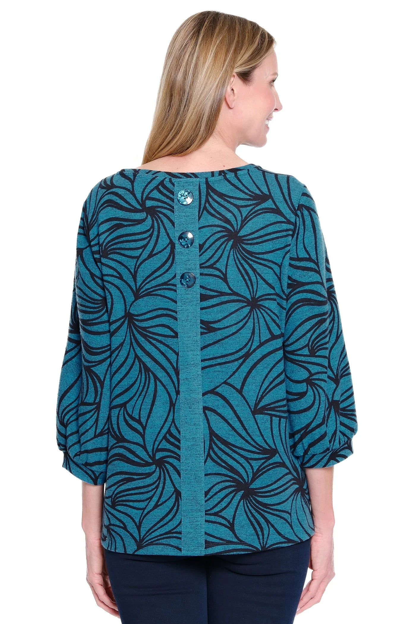 Ali Miles Brushed Knit Popover Tunic