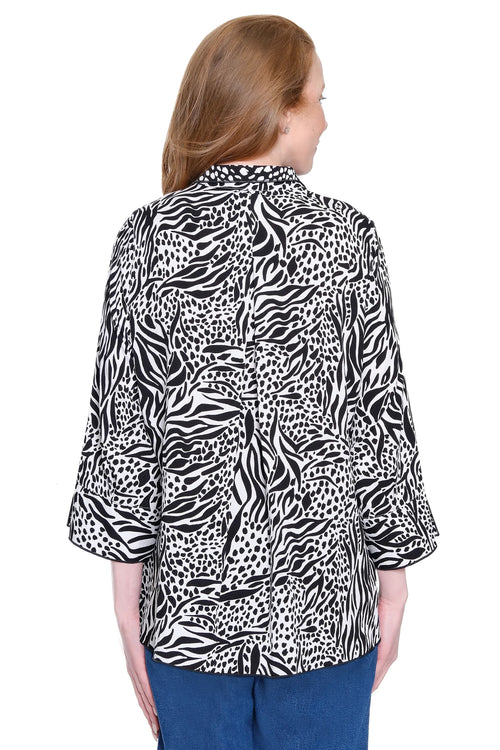 Ali Miles Black & White Print Tunic