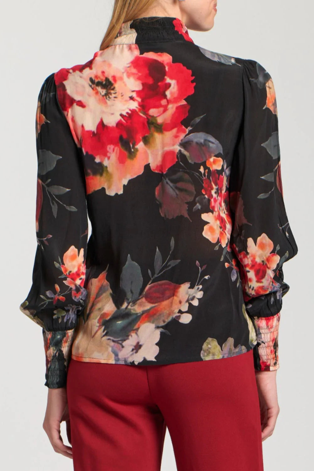 APNY Floral Puff Sleeve Blouse