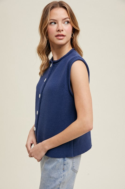 Navy Knit Vest