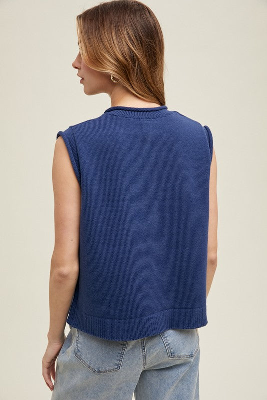 Navy Knit Vest