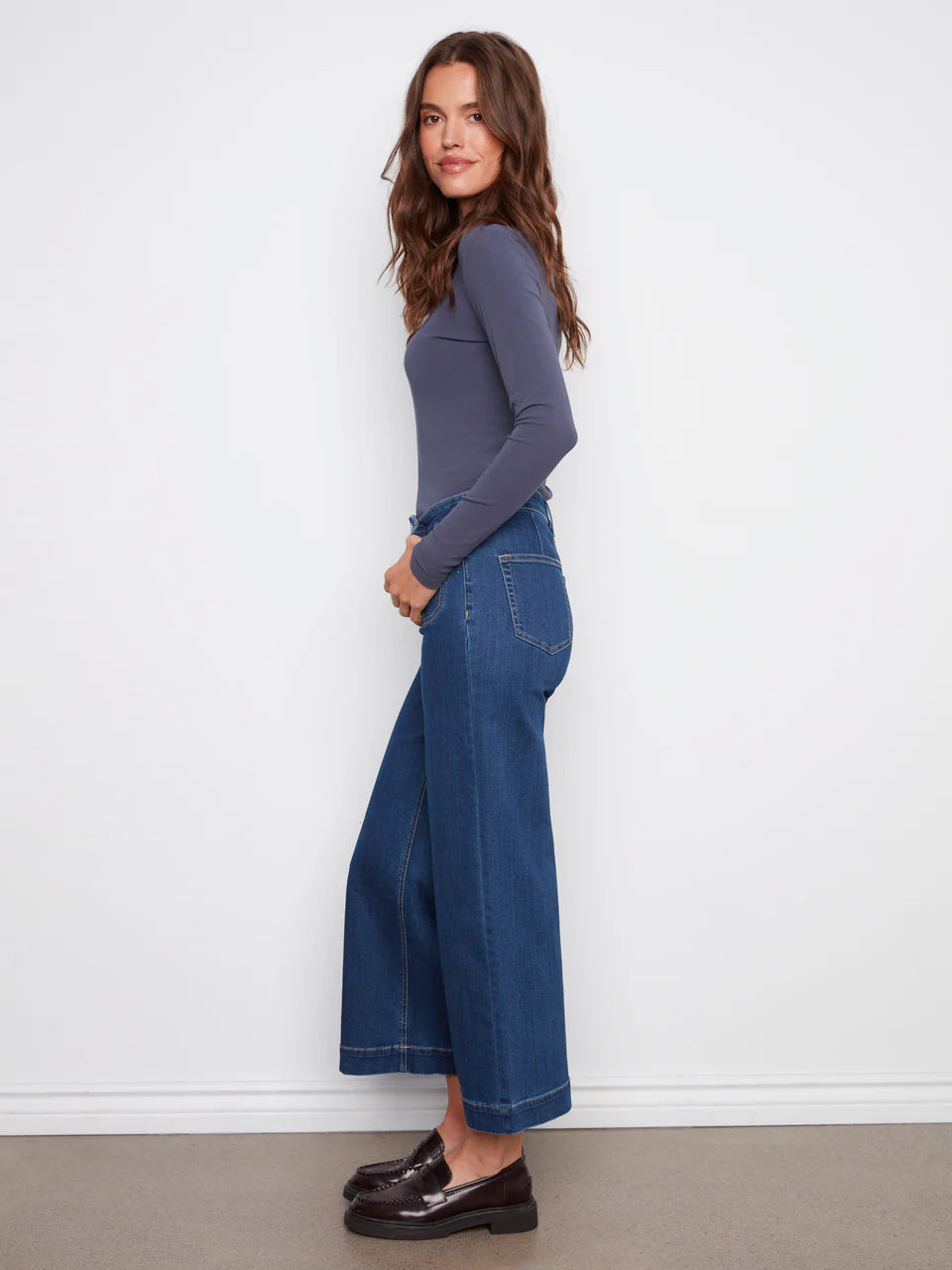Charlie B Patch Pocket Flare Jean