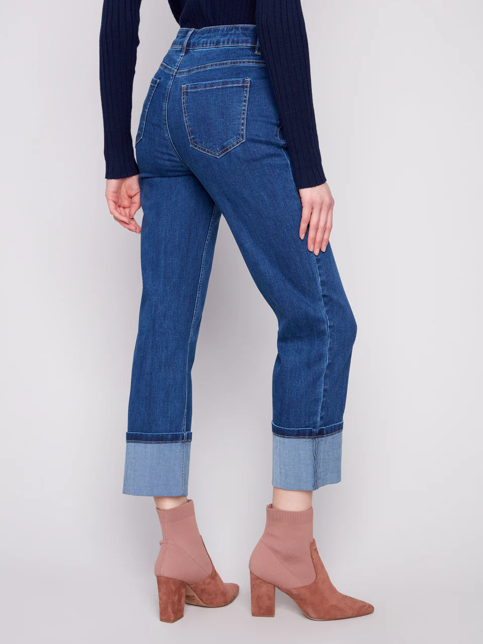 Charlie B Wide Cuff Straight Leg Jean