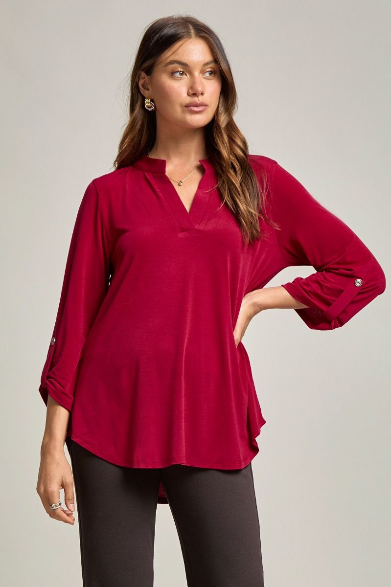 Crimson Red Lizzy Top