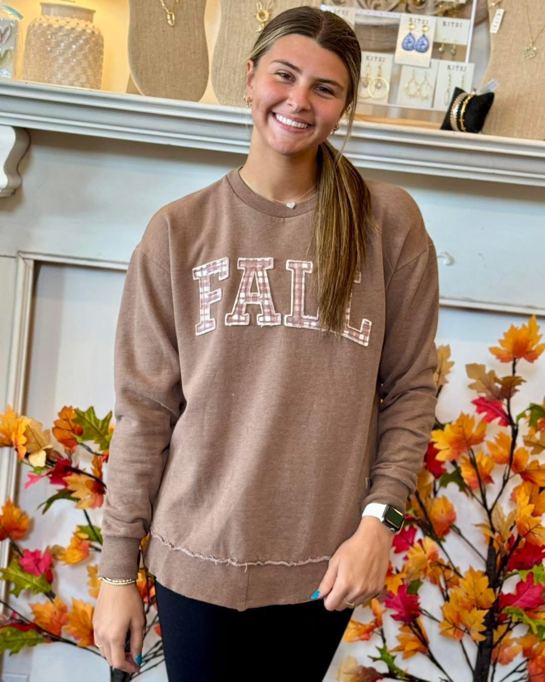 Fall Plaid Sweatshirt