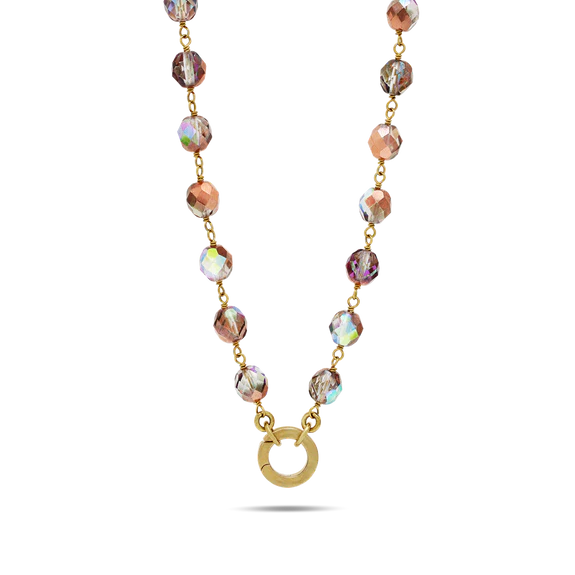 Waxing Poetic Ensemble Necklace Aurora Borealis - 18"