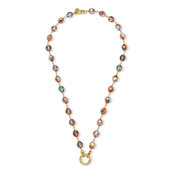 Waxing Poetic Ensemble Necklace Aurora Borealis - 18"