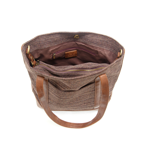 Tia Tweed Front Pocket Tote
