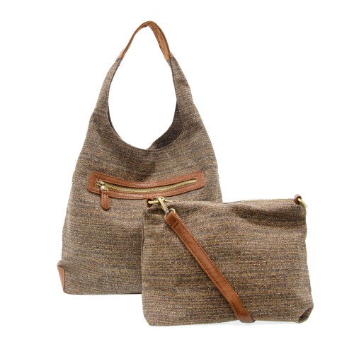 Elena Tweed Hobo Bag